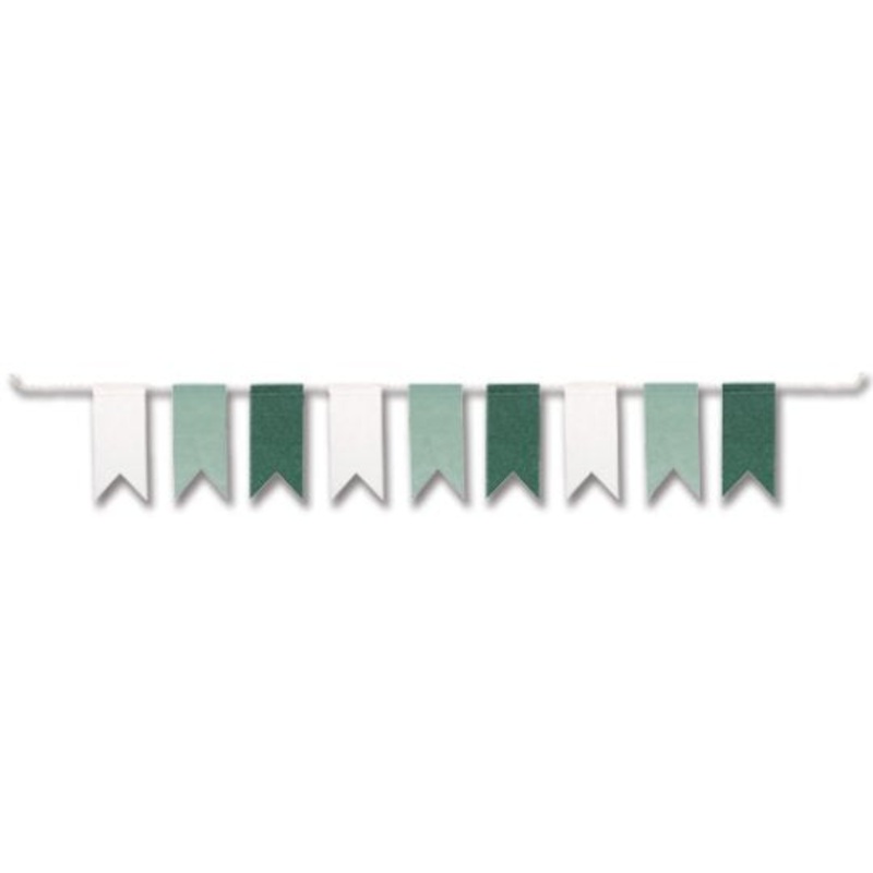 Green And White Felt Banner