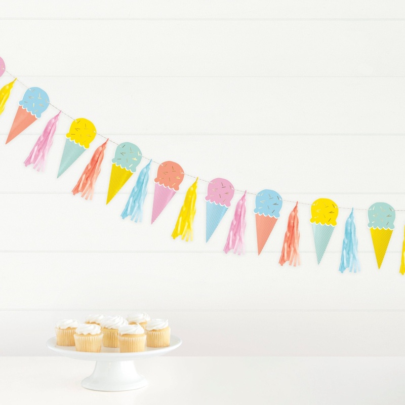 Ice Cream Tassel Banner