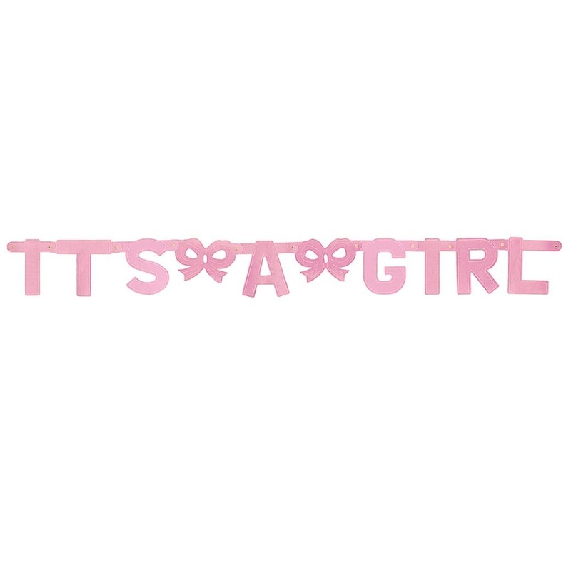 It's A Girl Foil Letter Banner