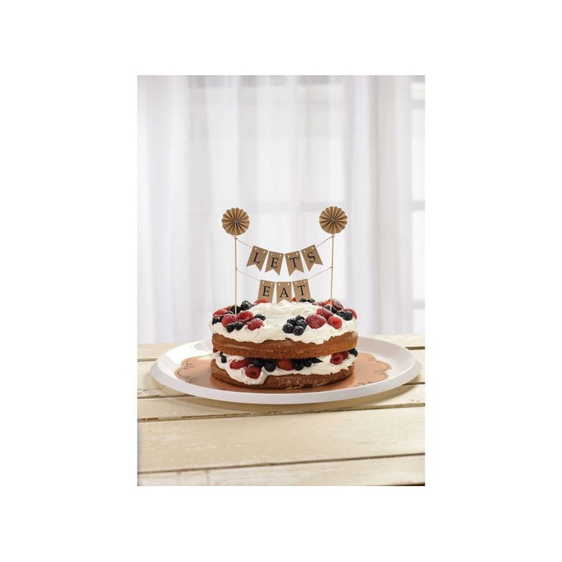 Kraft Table Banner Cake Topper