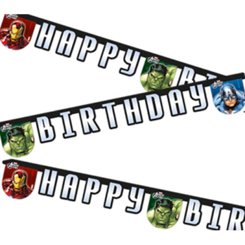 Marvel Avengers Birthday Banner
