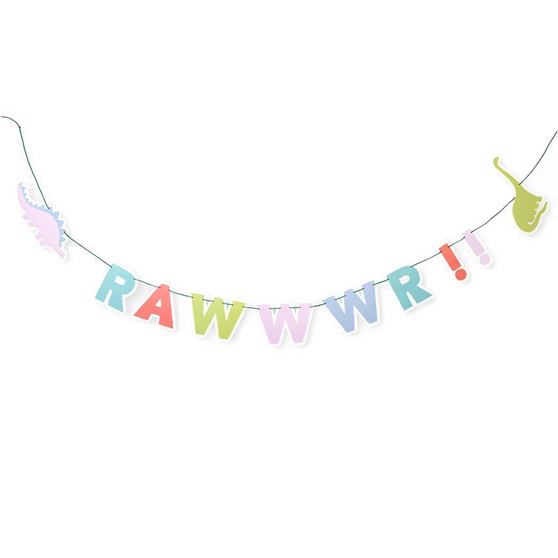 Pastel Dinosaur Party Banner