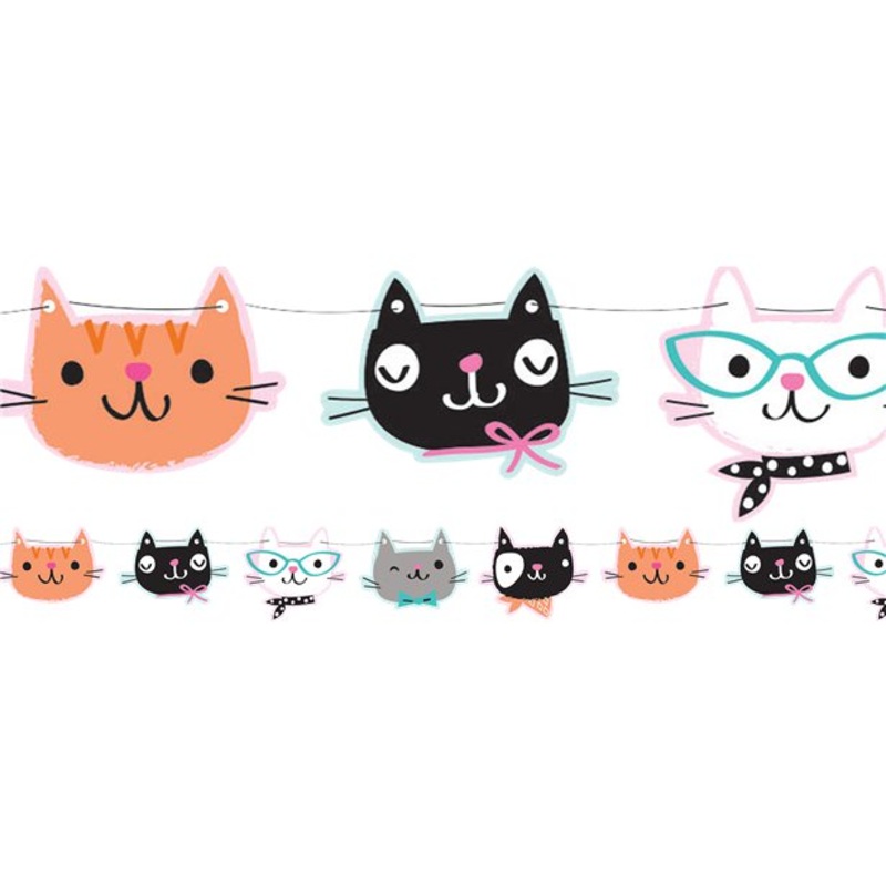 Purr-fect Party Shaped Banner
