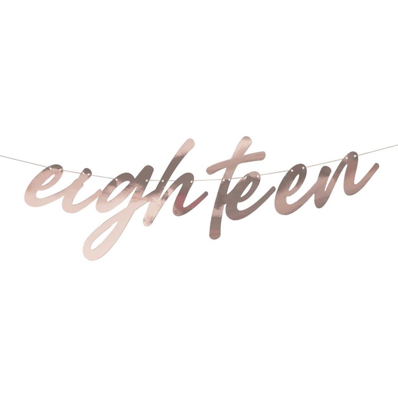 Rose Gold Banner - Eighteen