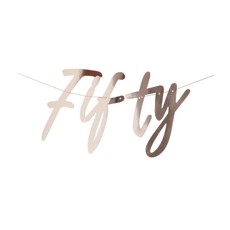 Rose Gold Banner - Fifty