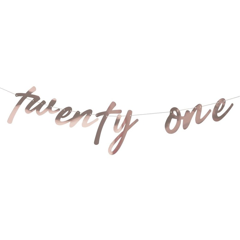 Rose Gold Banner - Twenty One