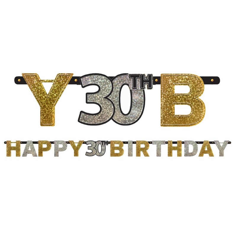 Sparkling 30th Birthday Banner