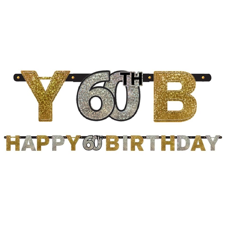 Sparkling 60th Birthday Banner