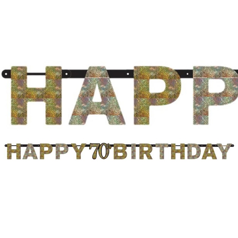 Sparkling 70th Birthday Banner