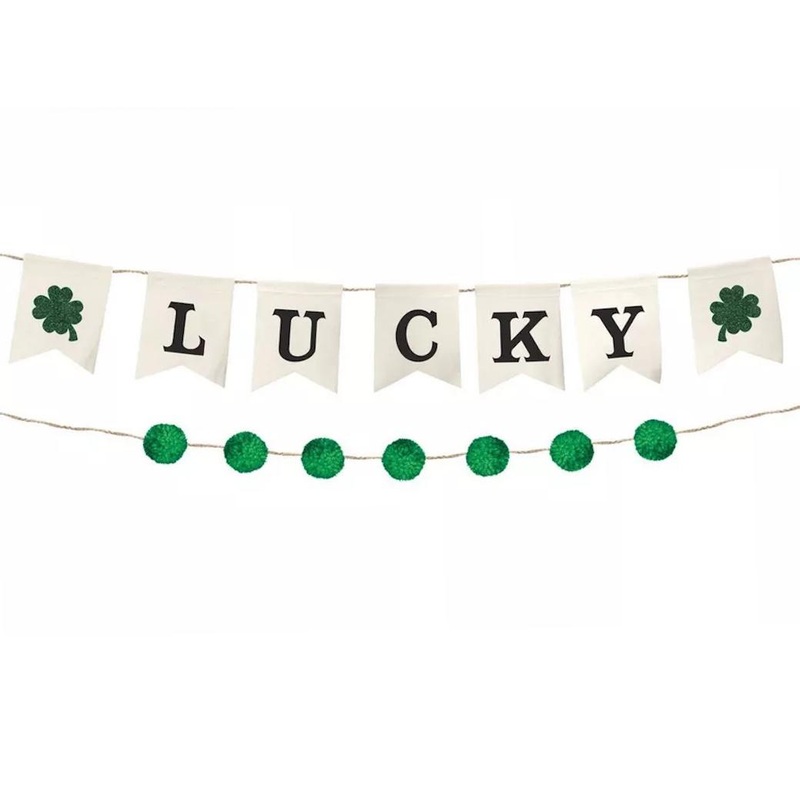 St Patrick's Day Burlap Banner