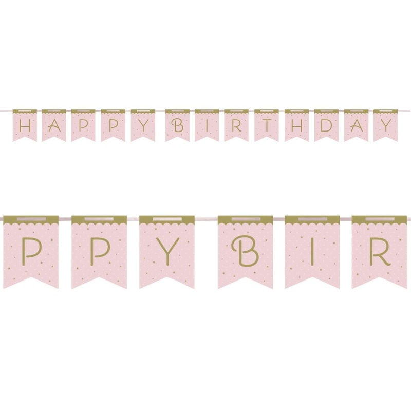 Swan Party Happy Birthday Banner