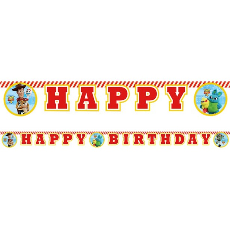 Toy Story 4 Birthday Banner