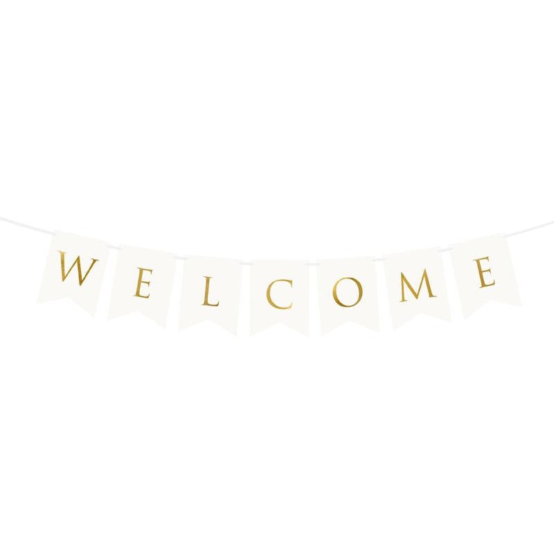 White Welcome  Banner