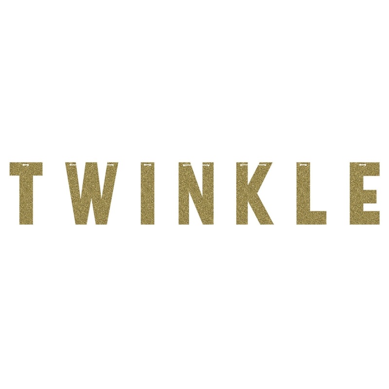 Banner "Twinkle" Gold Glitter