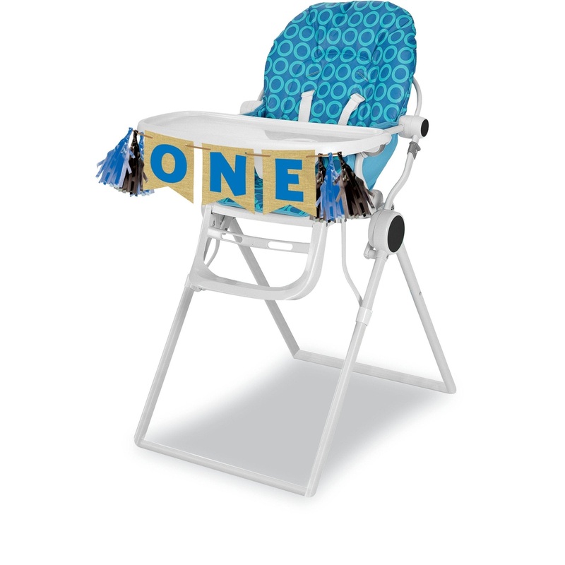 Blue Buffalo Plaid "ONE" Banner