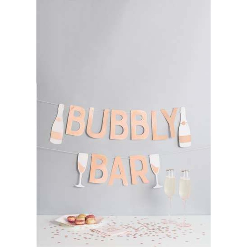 Bubbly Bar Garland Banner