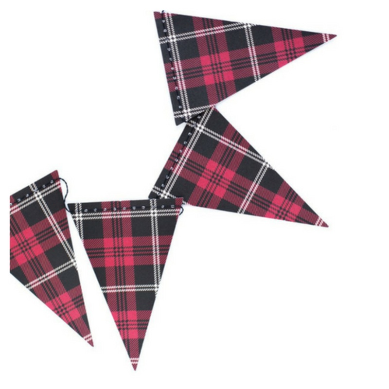 Christmas Plaid Pennant Banner