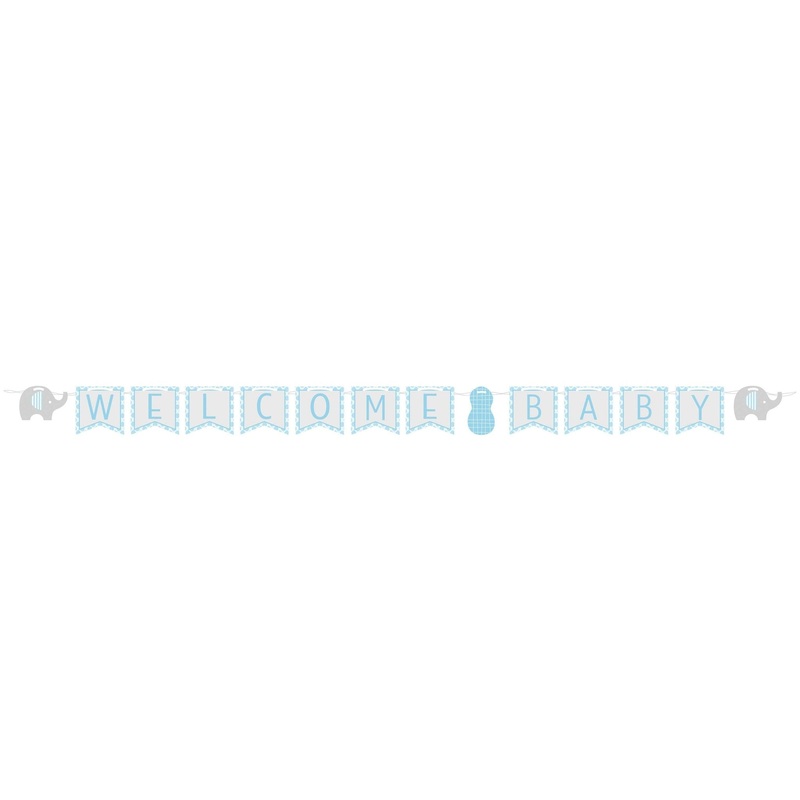 Elephant "Welcome Baby" Banner