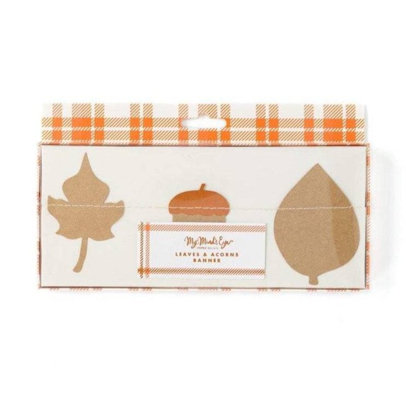 HARVEST LEAF & ACORN MINI BANNER