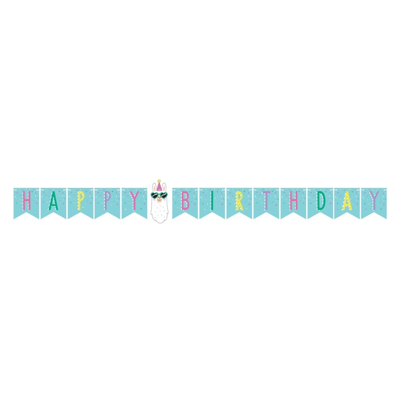 Llama "Happy Birthday" Banner