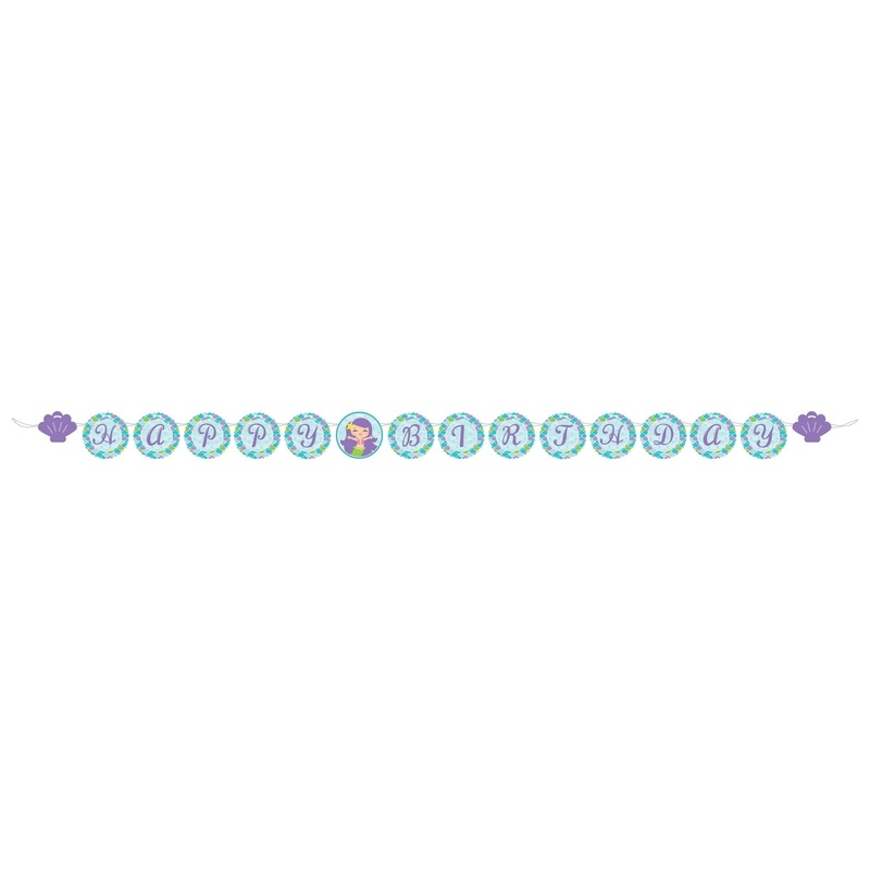 Mermaid "Happy Birthday" Banner