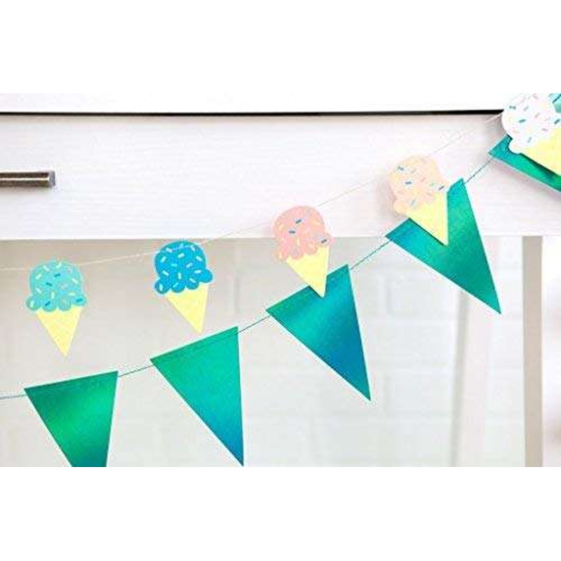 Mini Neon Ice Cream Banner