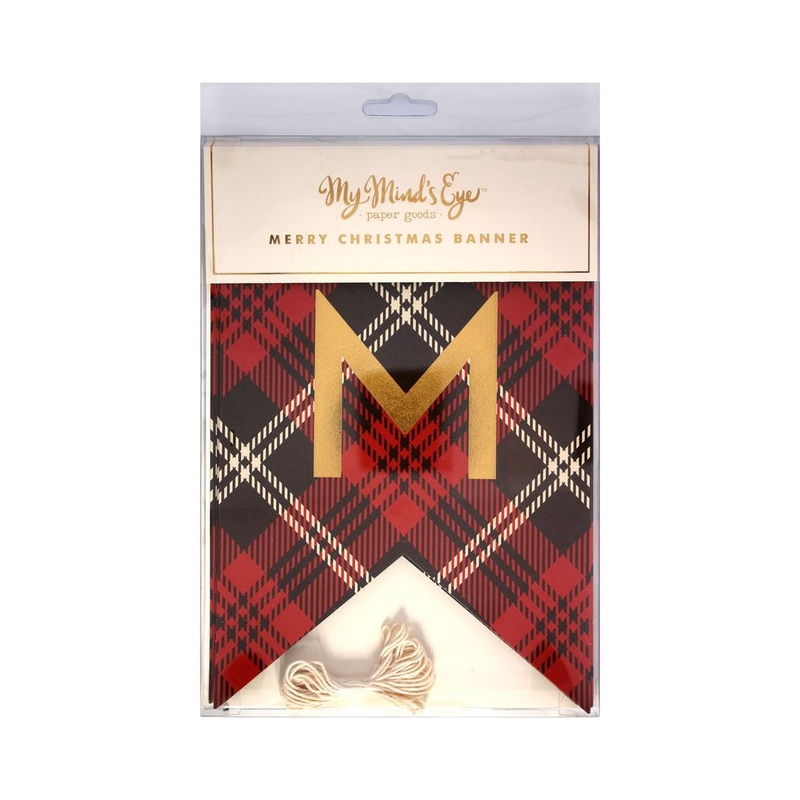 Plaid 'Merry Christmas' Banner