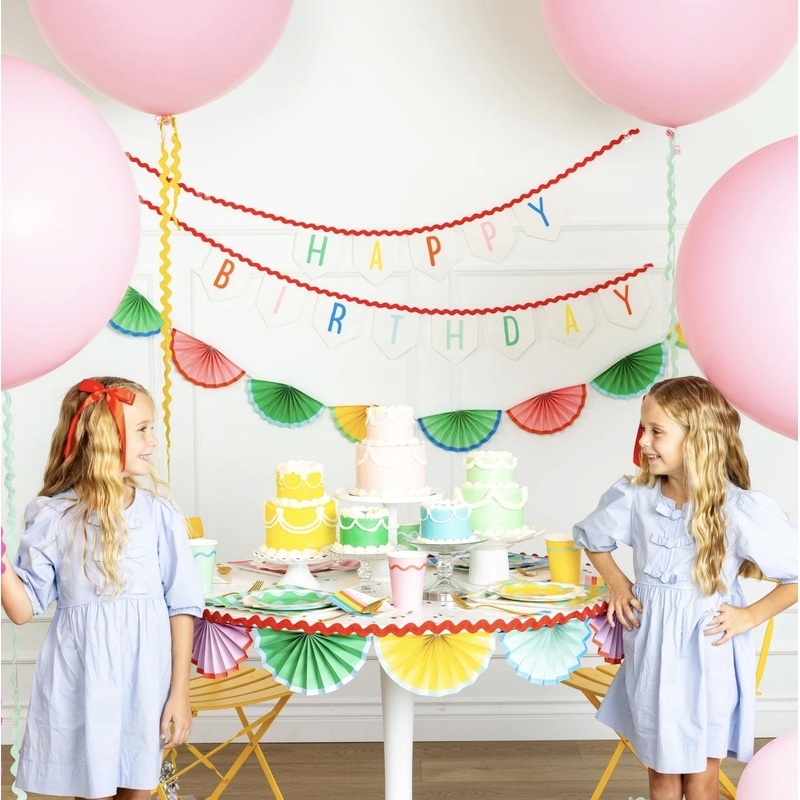 Rainbow Birthday Felt Banner