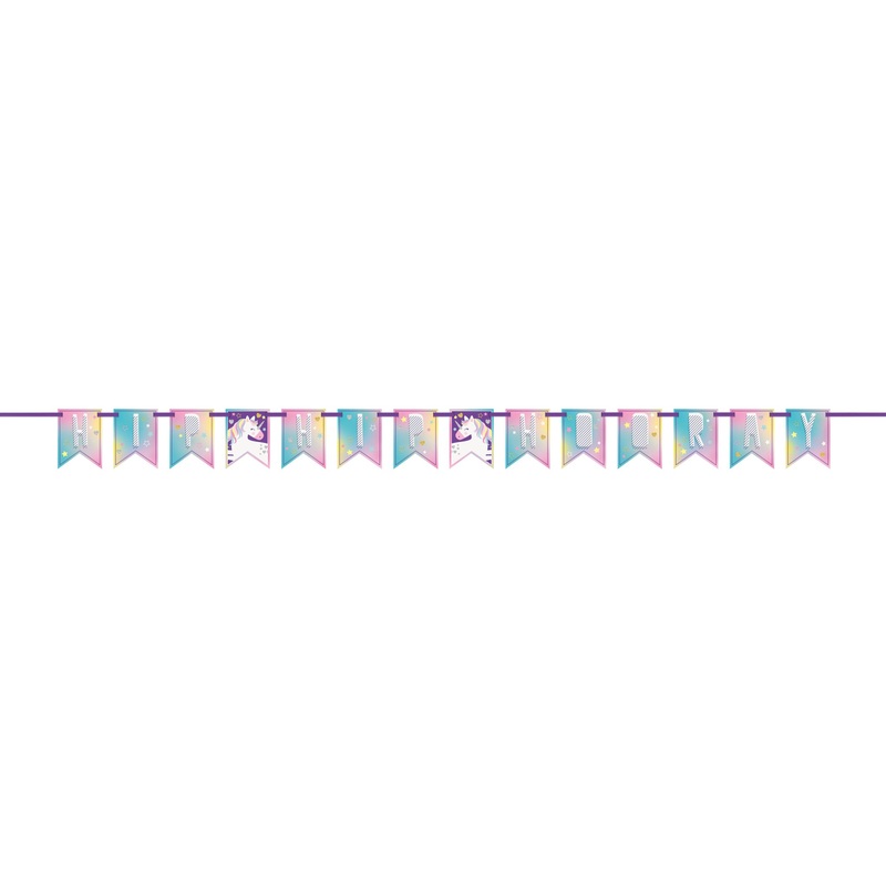 Unicorn "Hip Hip Hooray" Banner