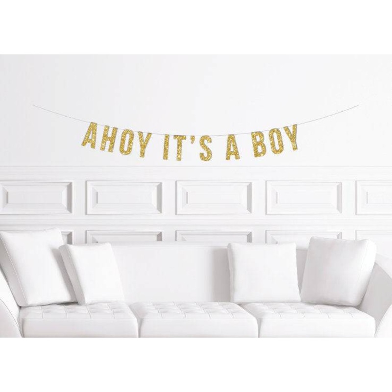 Ahoy It's A Boy Banner