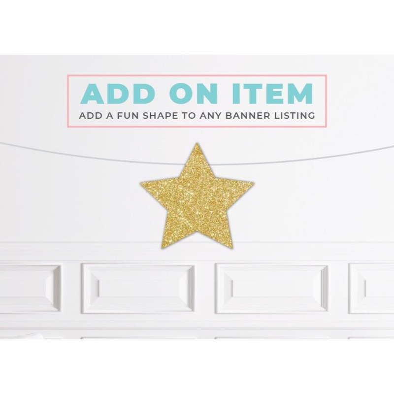 Banner Add On- Gold Glitter Star