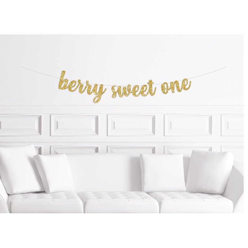 Berry Sweet One Glitter Banner