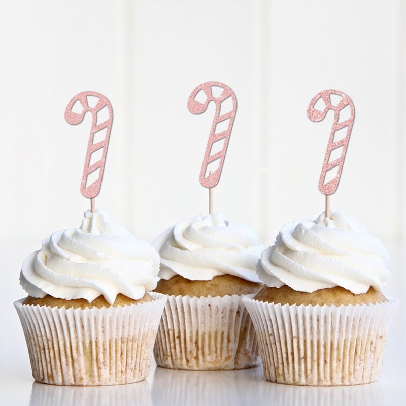 Candy Cane Cupcake Toppers