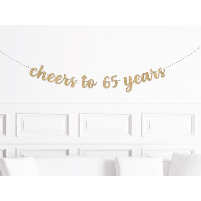 Cheers To 65 Years Banner