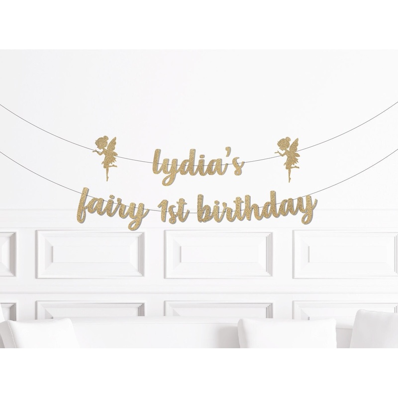 Custom Fairy 1st Birthday Banner