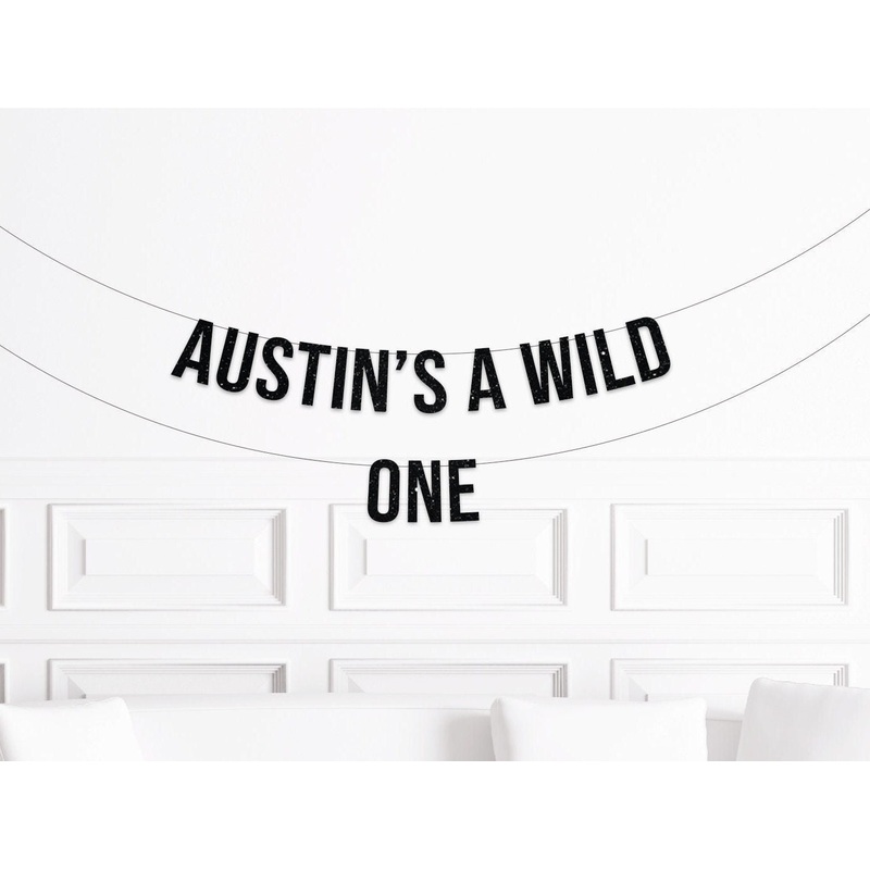 Custom Wild One Glitter Banner