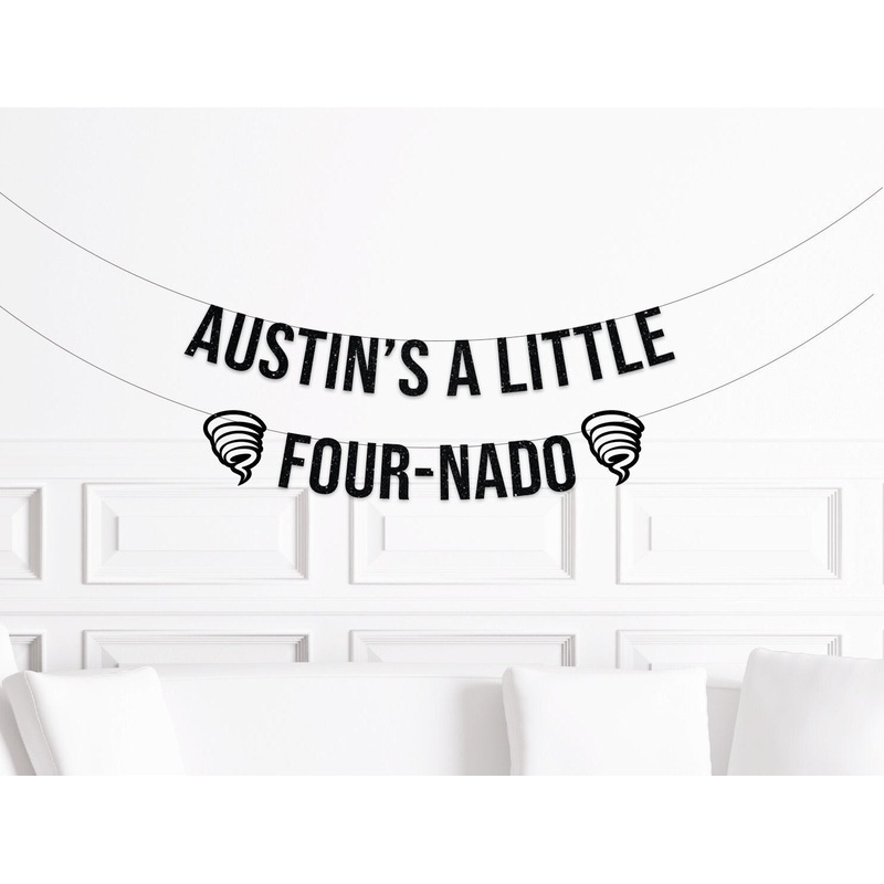 Four Nado Fourth Birthday Banner
