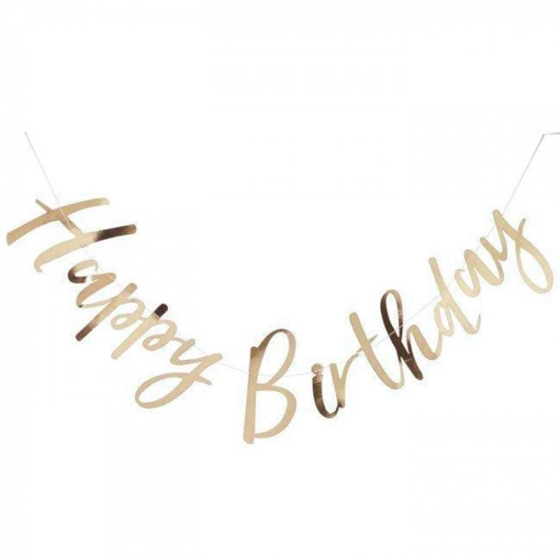 Gold Birthday Banner