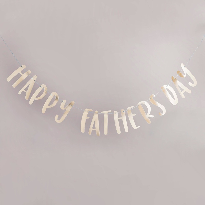 Happy Fathers Day Banner - Gold