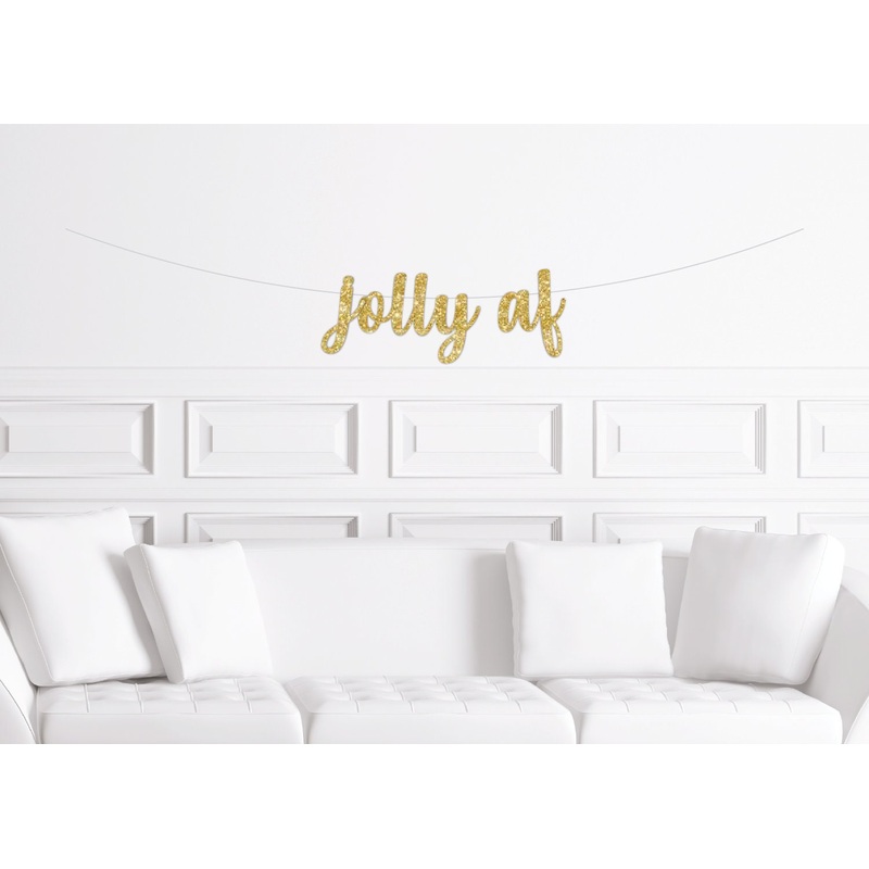 Jolly AF Christmas Party Banner