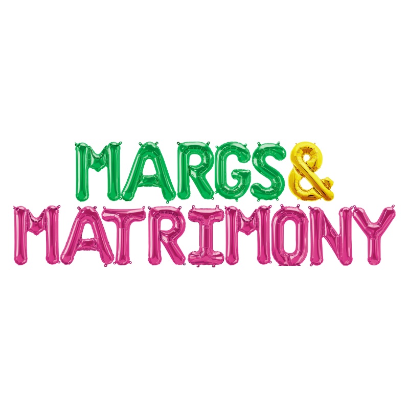 Margs & Matrimony Balloon Banner