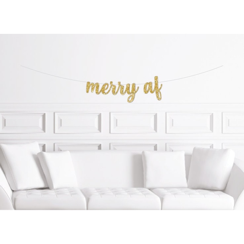 Merry AF Christmas Banner