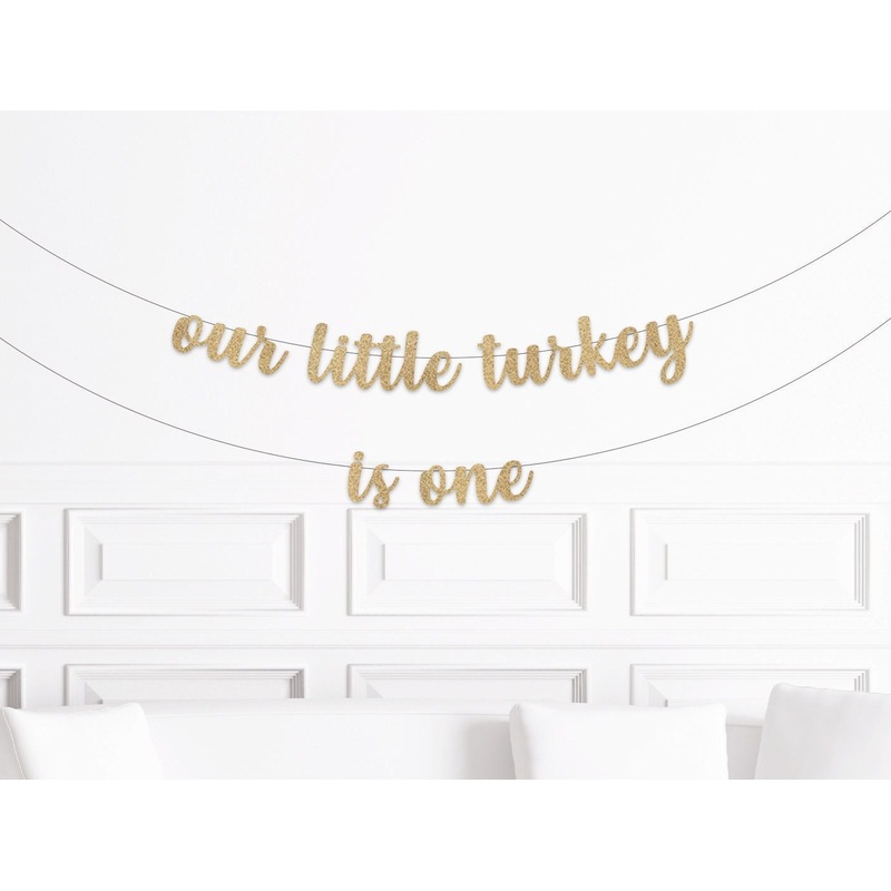 Our Little Turkey is One Banner