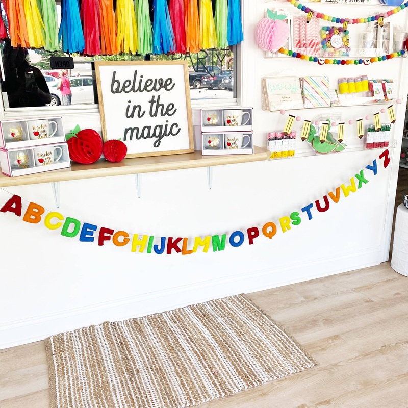 Rainbow Alphabet Felt Banner