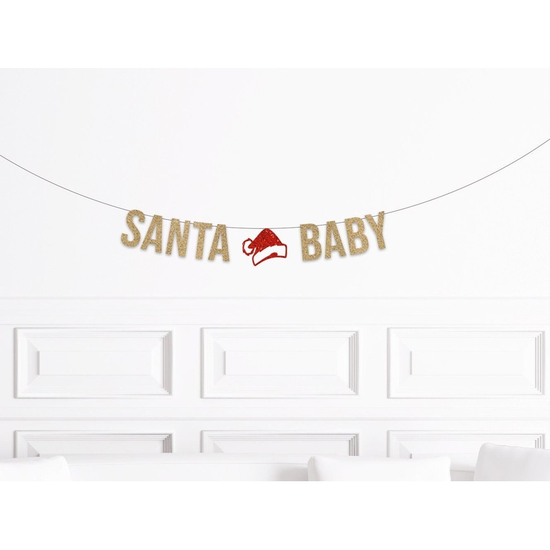 'Santa Baby' Baby Shower Banner
