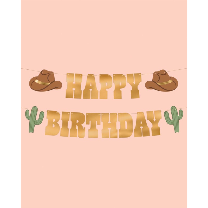 Wild Wild West Birthday Banner