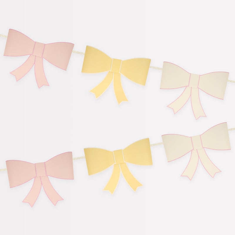 3D Pastel Paper Bow Garland
