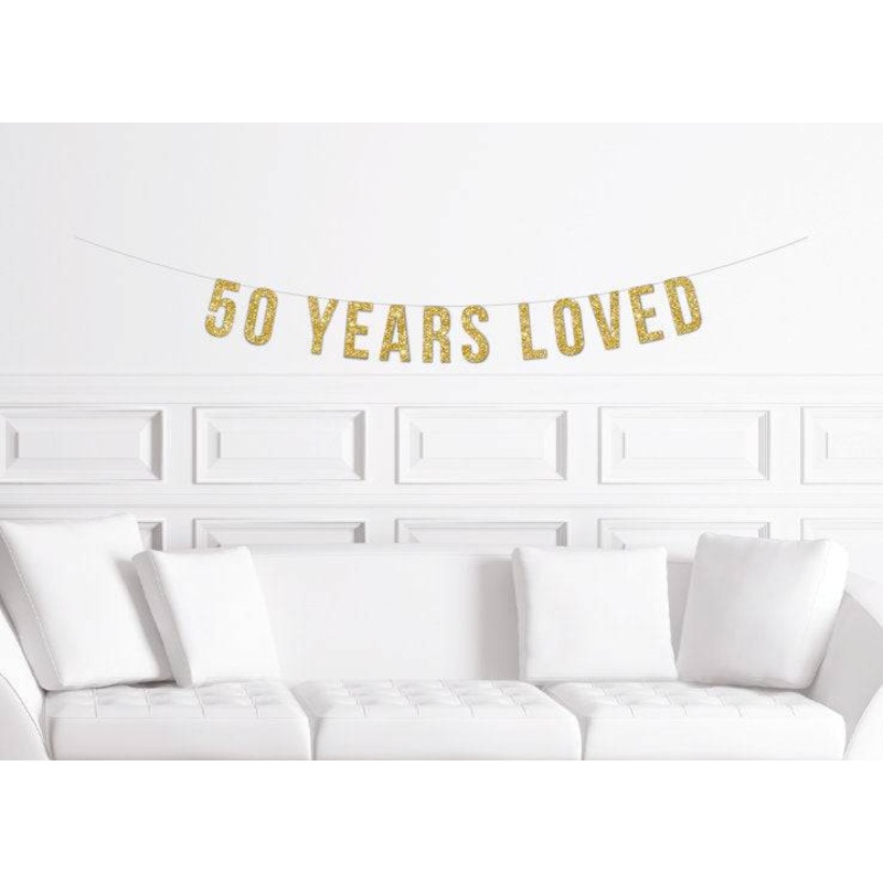 50 Years Loved Party Banner
