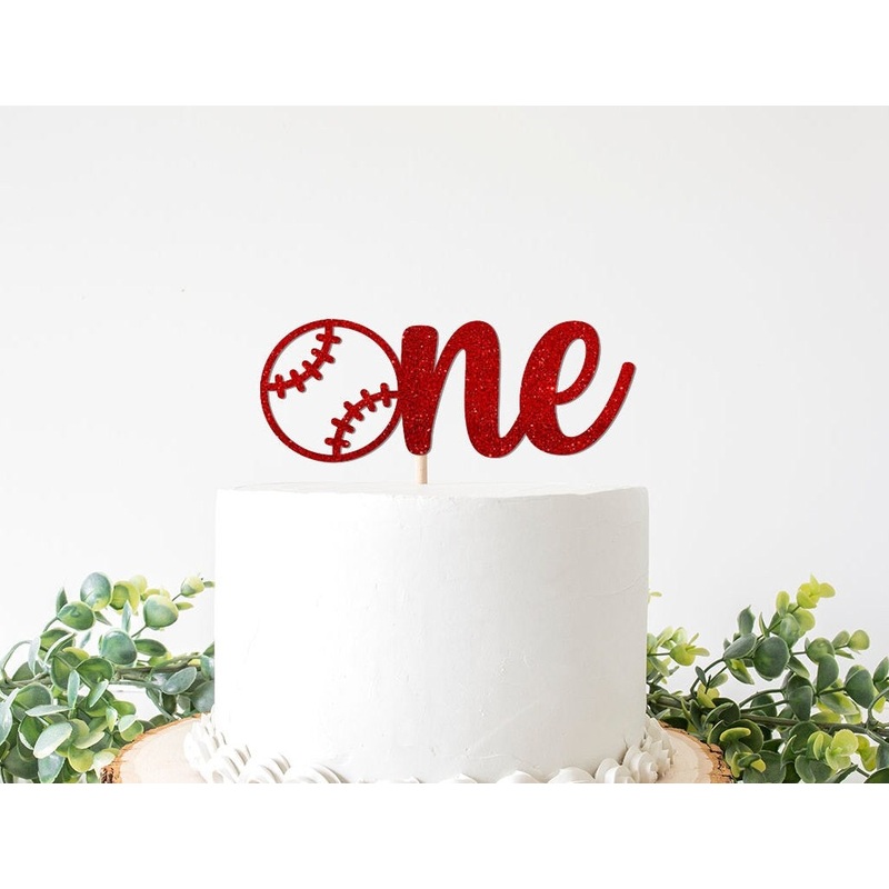 Baseball One Cake Topper