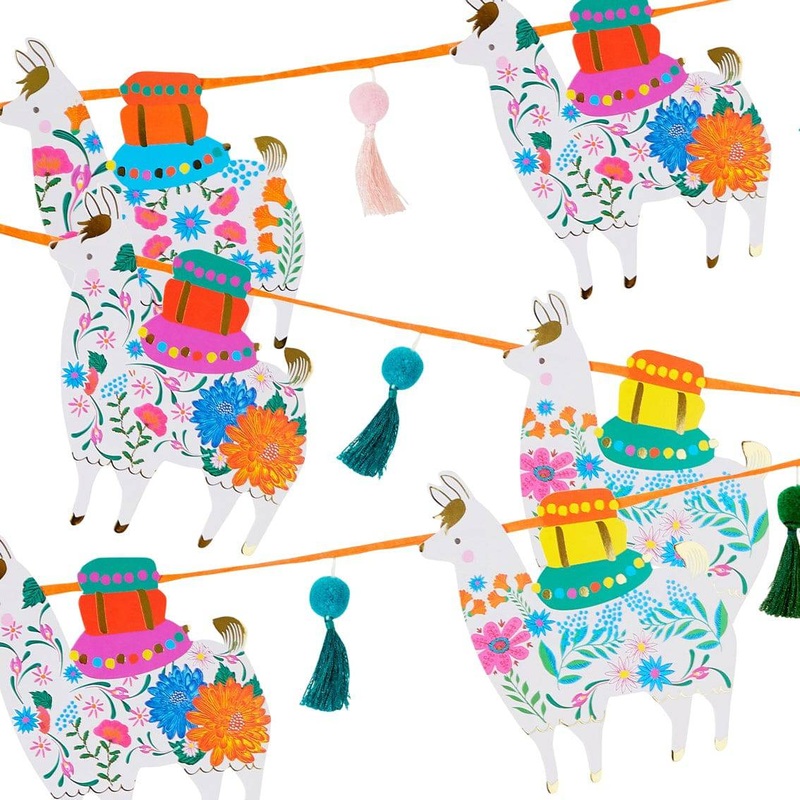 Boho Llama Birthday Garland